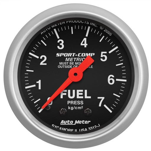 [ATM-3312-J] AutoMeter 2-1/16" FUEL PRESSURE, 0-7 KG/CM2, MECHANICAL, SPORT-COMP