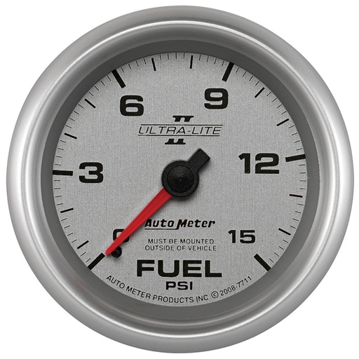 [ATM-7711] AutoMeter 2-5/8" FUEL PRESSURE, 0-15 PSI, MECHANICAL, ULTRA-LITE II