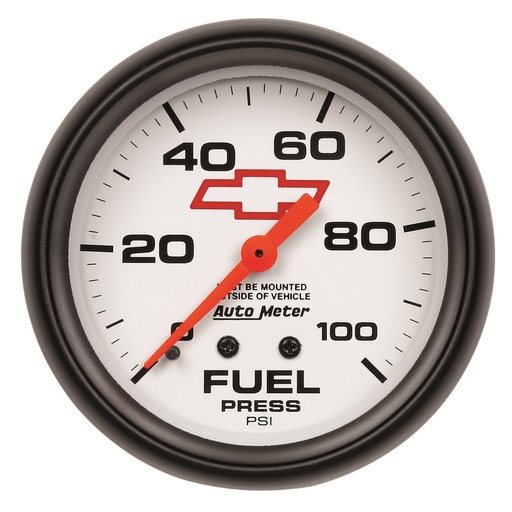 [ATM-5812-00406] AutoMeter 2-5/8" FUEL PRESSURE, 0-100 PSI, CHEVY RED BOWTIE