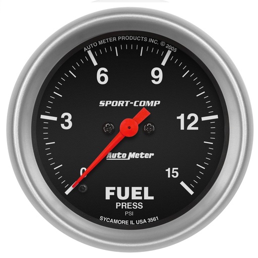 [ATM-3561] AutoMeter 2-5/8" FUEL PRESSURE, 0-15 PSI, STEPPER MOTOR, SPORT-COMP