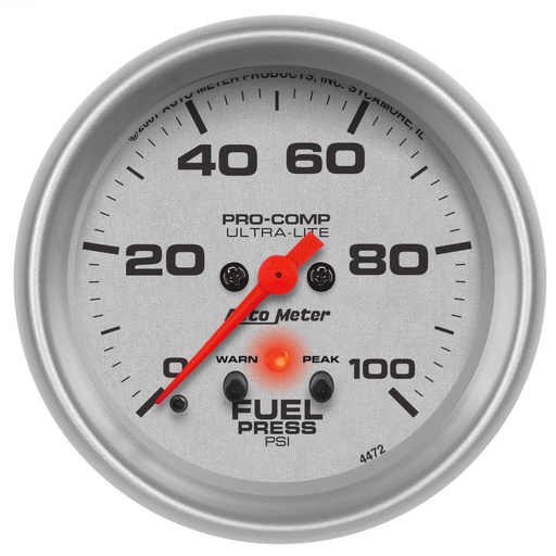 [ATM-4472] AutoMeter 2-5/8" FUEL PRESSURE, 0-100 PSI, STEPPER MOTOR, ULTRA-LITE