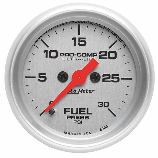 [ATM-4360] AutoMeter 2-1/16" FUEL PRESSURE, 0-30 PSI, STEPPER MOTOR, ULTRA-LITE