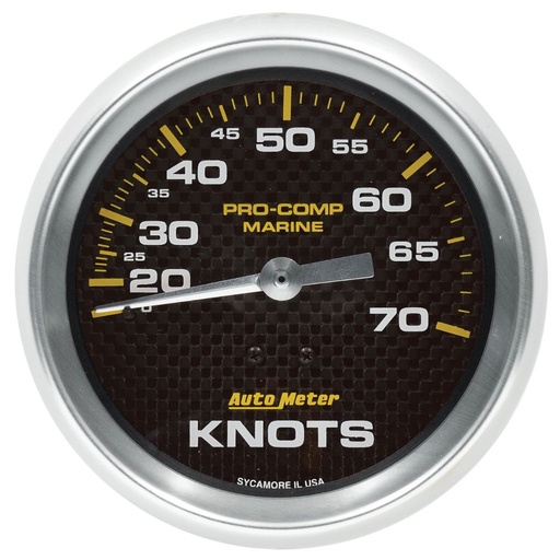 [ATM-200755-40] AutoMeter 3-3/8" MECHANICAL SPEEDOMETER, 0-70 KNOTS, MARINE CARBON FIBER