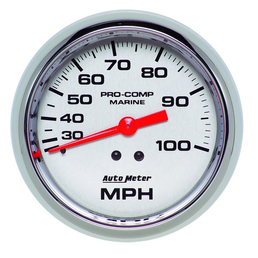 [ATM-200754-35] AutoMeter 3-3/8" MECHANICAL SPEEDOMETER, 0-100 MPH, MARINE CHROME