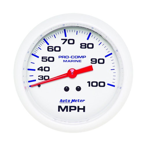 [ATM-200754] AutoMeter 3-3/8" MECHANICAL SPEEDOMETER, 0-100 MPH, MARINE WHITE