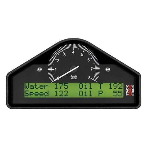 [ATM-ST8100-A] AutoMeter RACE DISPLAY, PRE-CONFIGURED, BLACK, 0-8K RPM (PSI, DEG. F, MPH)
