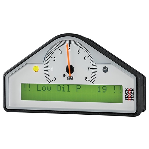[ATM-ST8100-B] AutoMeter RACE DISPLAY, PRE-CONFIGURED, WHITE, 0-8K RPM (PSI, DEG. F, MPH)