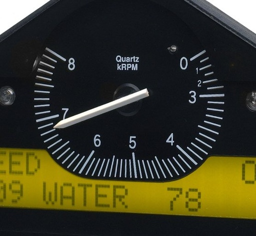 [ATM-ST8100-E] AutoMeter RACE DISPLAY, PRE-CONFIGURED, BLACK, 0-3-8K RPM INVERT (PSI, DEG. F, MPH)