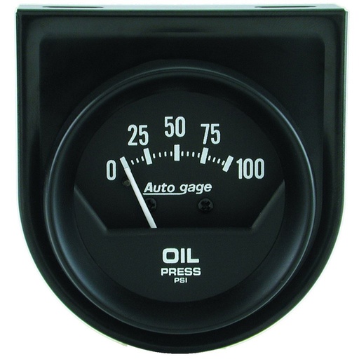 [ATM-2360] AutoMeter 2-1/16" OIL PRESSURE, 0-100 PSI, MECHANICAL, BLACK, SHORT SWEEP, AUTO GAGE
