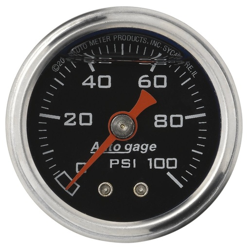 [ATM-2174] AutoMeter 1-1/2" PRESSURE, 0-100 PSI, MECHANICAL, BLACK