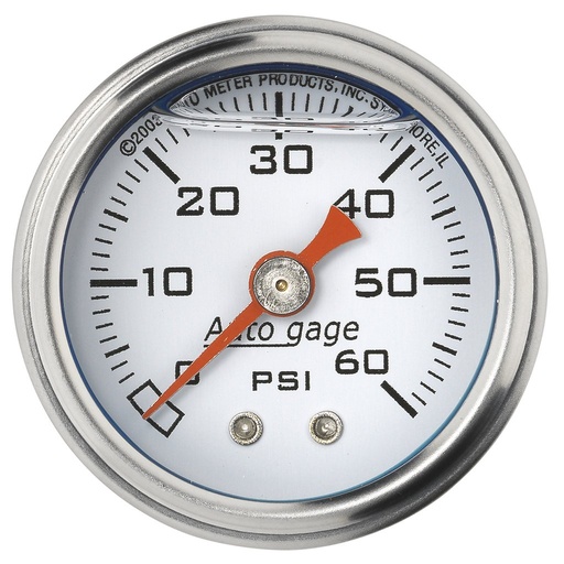 [ATM-2176] AutoMeter 1-1/2" PRESSURE, 0-60 PSI, MECHANICAL, WHITE