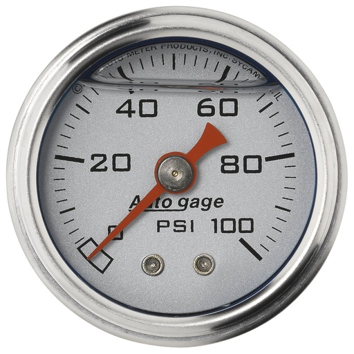 [ATM-2180] AutoMeter 1-1/2" PRESSURE, 0-100 PSI, MECHANICAL, SILVER