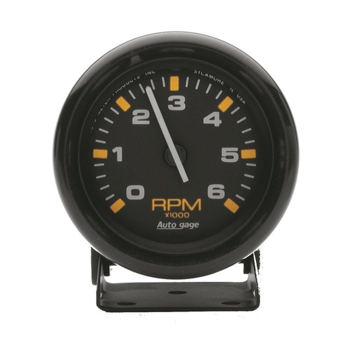 [ATM-2306] AutoMeter 2-3/4" PEDESTAL tachometer, 0-6,000 RPM, BLACK/BLACK, AUTO GAGE