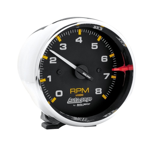 [ATM-2301] AutoMeter 3-3/4" PEDESTAL tachometer, 0-8,000 RPM, BLACK/CHROME, AUTO GAGE