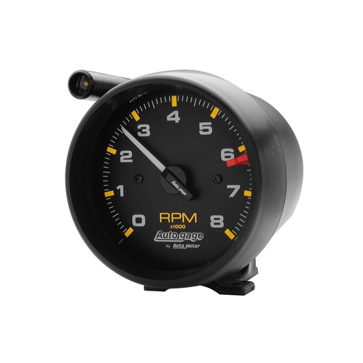 [ATM-2309] AutoMeter 3-3/4" PEDESTAL tachometer, 0-8,000 RPM, BLACK/BLACK, EXT. SHIFT LIGHT, AUTO GAGE