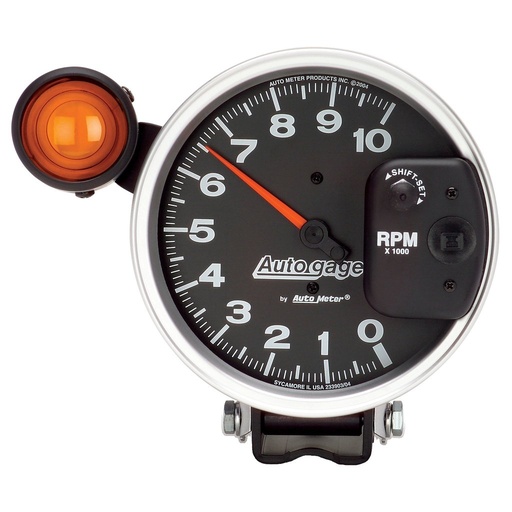 [ATM-233904] AutoMeter 5" PEDESTAL tachometer, 0-10,000 RPM, SHIFT LIGHT, BLACK, AUTO GAGE