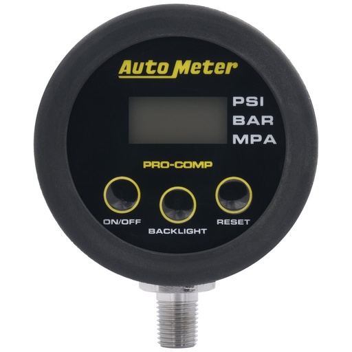 [ATM-2167] AutoMeter GAUGE HEAD ONLY, TIRE PRESS, 50 PSI / 3.45 BAR, RACE DIGITAL, BACKLIT W/ MEM, PRO-COMP