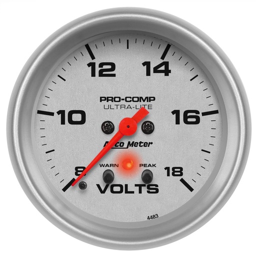 [ATM-4483] AutoMeter 2-5/8" VOLTMETER, 8-18V, DIGITAL STEPPER MOTOR, ULTRA-LITE