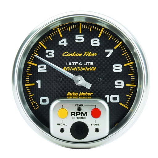 [ATM-4894] AutoMeter 5" IN-DASH tachometer W/ MEMORY, 0-10,000 RPM, CARBON FIBER