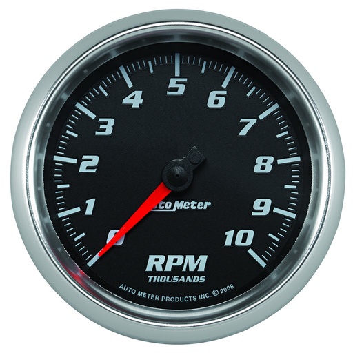 [ATM-19698] AutoMeter 3-3/8" tachometer, 0-10,000 RPM, BLACK/BRIGHT ANODIZED, PRO-CYCLE