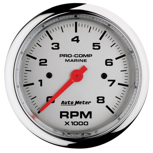 [ATM-200779-35] AutoMeter 3-3/8" IN-DASH TACHOMETER, 0-8,000 RPM, MARINE CHROME
