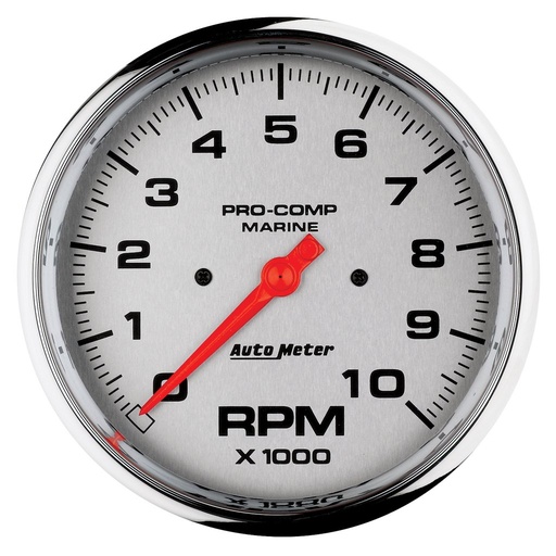 [ATM-200801-35] AutoMeter 5" IN-DASH TACHOMETER, 0-10,000 RPM, MARINE CHROME