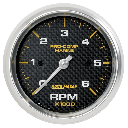 [ATM-200752-40] AutoMeter 3-3/8" IN-DASH TACHOMETER, 0-6,000 RPM, MARINE CARBON FIBER