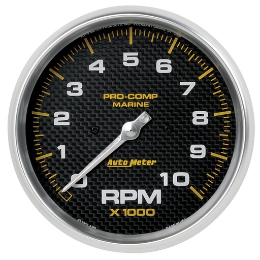 [ATM-200801-40] AutoMeter 5" IN-DASH TACHOMETER, 0-10,000 RPM, MARINE CARBON FIBER