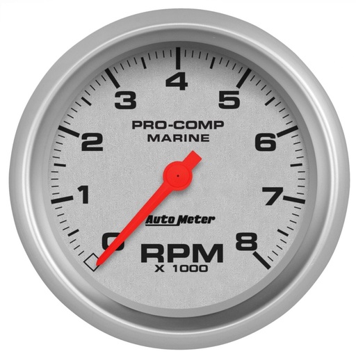 [ATM-200779-33] AutoMeter 3-3/8" IN-DASH TACHOMETER, 0-8,000 RPM, MARINE SILVER