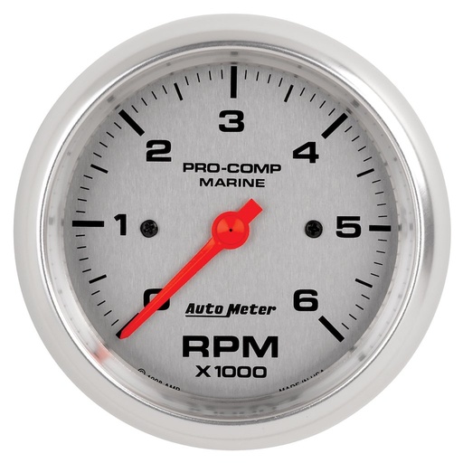 [ATM-200752-33] AutoMeter 3-3/8" IN-DASH TACHOMETER, 0-6,000 RPM, MARINE SILVER