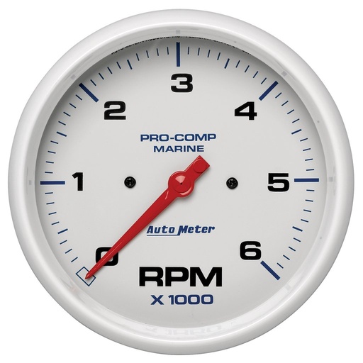 [ATM-200750] AutoMeter 5" IN-DASH TACHOMETER, 0-6,000 RPM, MARINE WHITE
