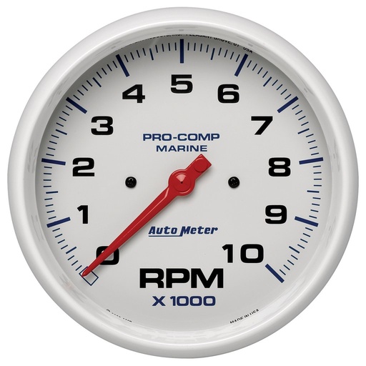 [ATM-200801] AutoMeter 5" IN-DASH TACHOMETER, 0-10,000 RPM, MARINE WHITE