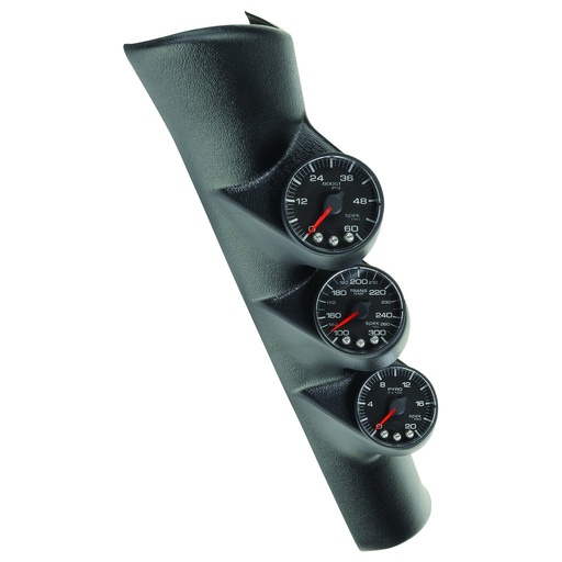 [ATM-P73000] AutoMeter PILLAR KIT, 0-60 PSI/0-2000 °F/100-300 °F, 98-02 DODGE RAM, W/O SPEAKER, SPEK-PRO, BLACK DIAL, BLACK BEZEL, FLAT ANTIGLARE LENS