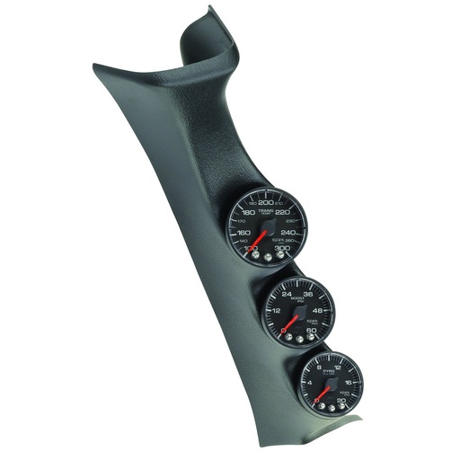 [ATM-P73011] AutoMeter PILLAR KIT, 0-60 PSI/0-2000 °F/100-300 °F, 08-10 FORD SUPERDUTY, SPEK-PRO, BLACK DIAL, BLACK BEZEL, FLAT ANTIGLARE LENS