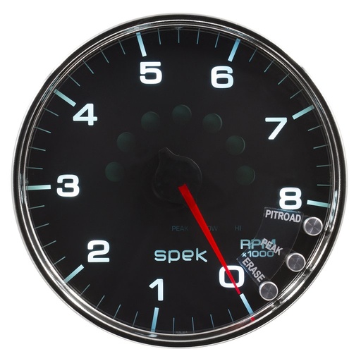 [ATM-P23831] AutoMeter 5" IN-DASH TACHOMETER, 0-8,000 RPM, SPEK-PRO, BLACK DIAL, CHROME BEZEL, CLEAR LENS