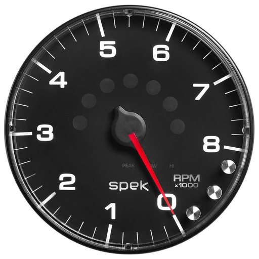 [ATM-P238328] AutoMeter 5" IN-DASH TACHOMETER, 0-8,000 RPM, SPEK-PRO, BLACK DIAL, BLACK BEZEL, FLAT ANTIGLARE LENS