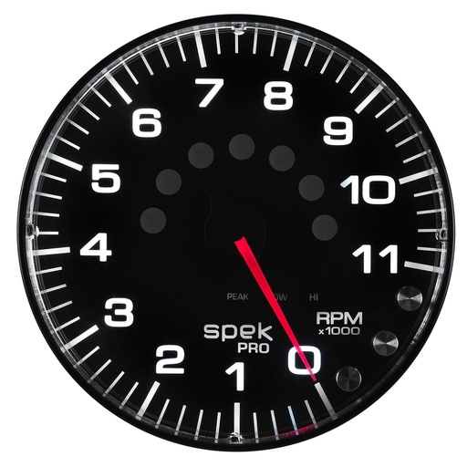 [ATM-P239328] AutoMeter 5" IN-DASH TACHOMETER, 0-11,000 RPM, SPEK-PRO, BLACK DIAL, BLACK BEZEL, FLAT ANTIGLARE LENS