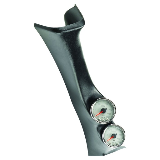 [ATM-P72012] AutoMeter PILLAR KIT, 0-60 PSI/0-2000 °F, 08-10 FORD SUPERDUTY, SPEK-PRO, SILVER DIAL, CHROME BEZEL, CLEAR LENS