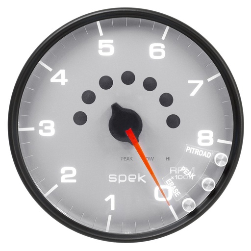 [ATM-P23822] AutoMeter 5" IN-DASH TACHOMETER, 0-8,000 RPM, SPEK-PRO, SILVER DIAL, BLACK BEZEL, CLEAR LENS
