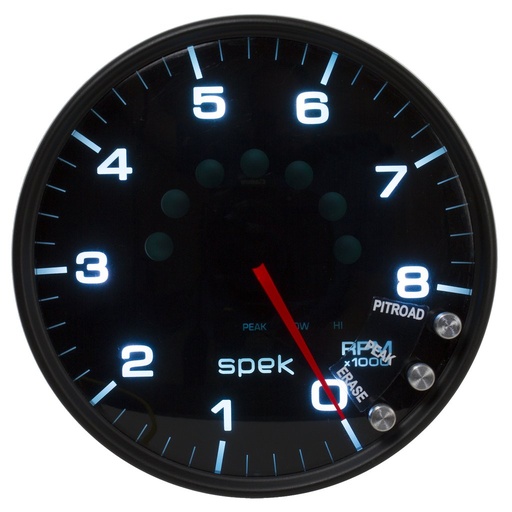 [ATM-P23852] AutoMeter 5" IN-DASH TACHOMETER, 0-8,000 RPM, SPEK-PRO, BLACK DIAL, BLACK BEZEL, SMOKED LENS