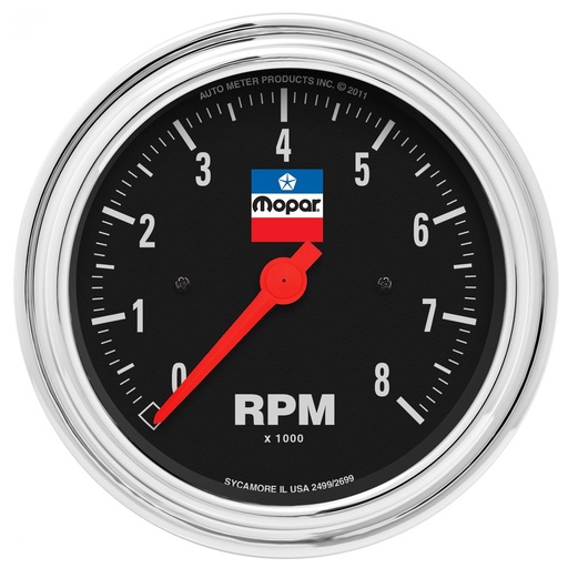 [ATM-880791] AutoMeter 3-3/8" TACH, 8,000 RPM, 4,6,8 CYL, IN-DASH, MOPAR CLASSIC