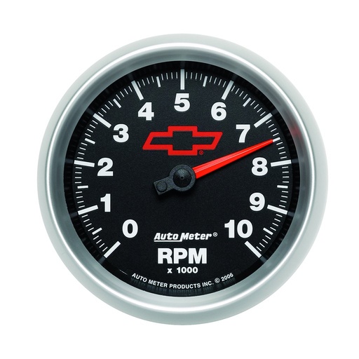 [ATM-3697-00406] AutoMeter 3-3/8" IN-DASH tachometer, 0-10,000 RPM, CHEVY RED BOWTIE