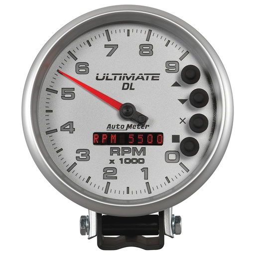 [ATM-6894] AutoMeter 5" tachometer, 0-9000 RPM, PEDESTAL, ULTIMATE DL PLAYBACK, SILVER