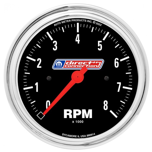 [ATM-880914] AutoMeter 3-3/8" TACH, 8,000 RPM, 4,6,8 CYL, IN-DASH, MOPAR DIRECT CONNECTION