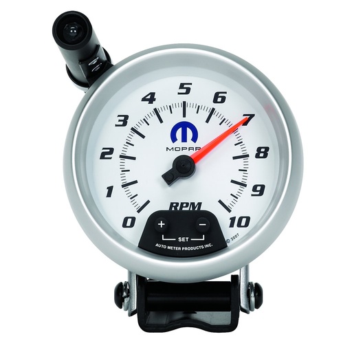 [ATM-880037] AutoMeter 3-3/4" PEDESTAL tachometer, 0-10,000 RPM, WHITE, MOPAR