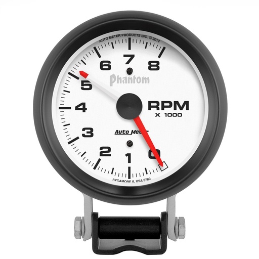 [ATM-5780] AutoMeter 3-3/4" PEDESTAL tachometer, 0-8,000 RPM, PHANTOM