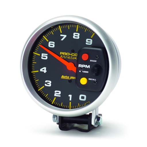 [ATM-6809] AutoMeter 5" tachometer, 0-9,000 RPM, PEDESTAL W/PEAK MEMORY, PRO-COMP