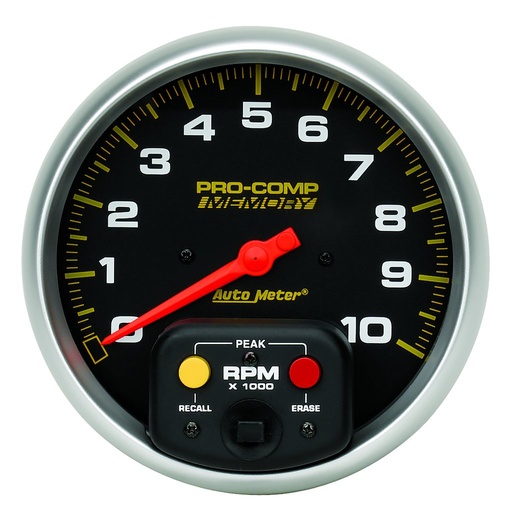 [ATM-6801] AutoMeter tachometer, 5", 0-10,000 RPM, IN-DASH W/PEAK MEMORY, PRO-COMP