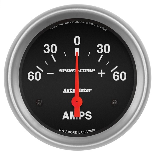 [ATM-3586] AutoMeter 2-5/8" AMMETER, 60-0-60 AMPS, SPORT-COMP