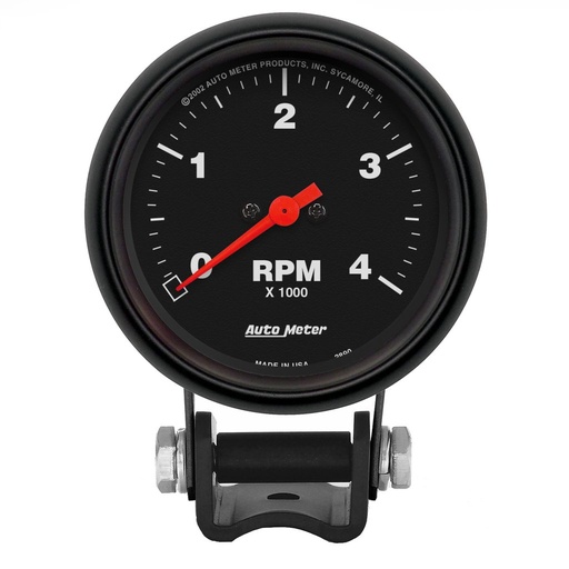 [ATM-2890] AutoMeter 2-5/8" PEDESTAL tachometer, 0-4,000 RPM, Z-SERIES